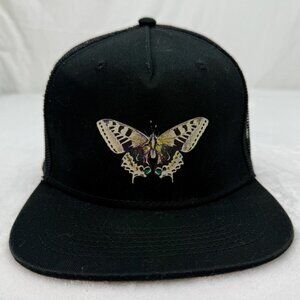 Art Class Butterfly Snapback Meshback Trucker Cap Hat Black